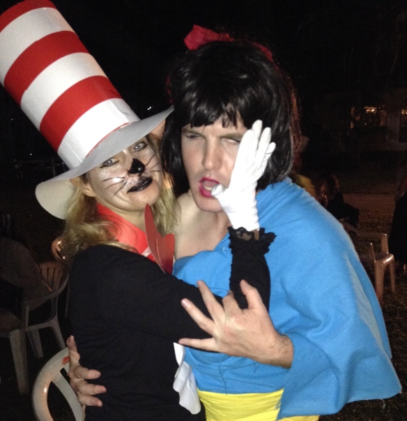 Cat in the Hat and Snow White/zombie.